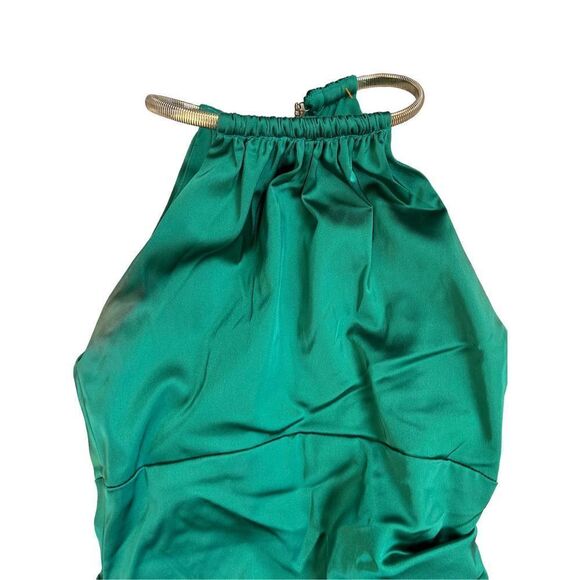 Cache Sleeveless Halter Neck Mini Cocktail Dress Womens Emerald Green Size 0 - Picture 3 of 8